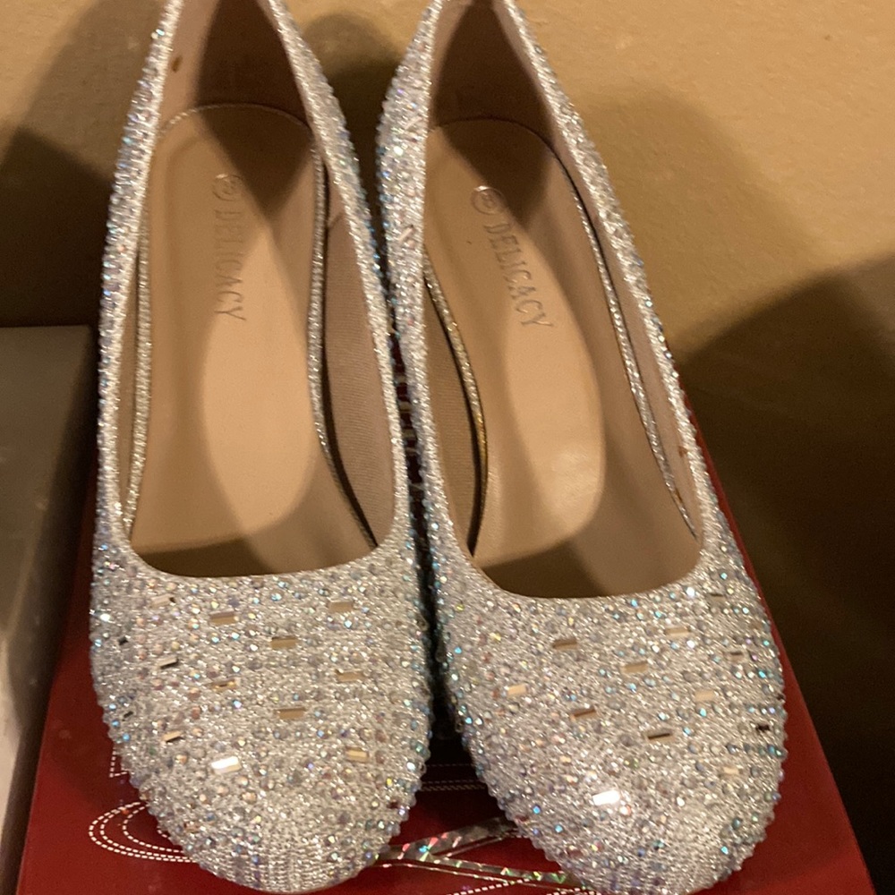 Silver shimmery shoe